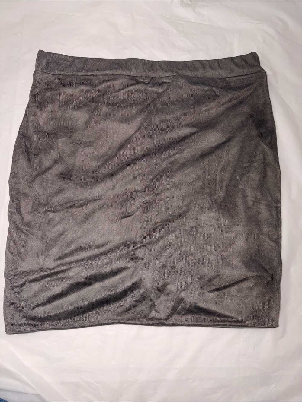 PrettyLittleThing Grey Ruched Drawstring Mini Skirt - Picture 3 of 4